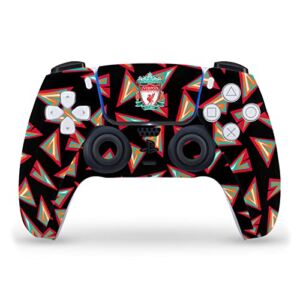 Head Case Designs Officially Licensed Liverpool Football Club Geometric Pattern Art Vinyl Faceplate Sticker Gaming Skin Decal Cover Compatible With Sony PlayStation 5 PS5 DualSense Controller