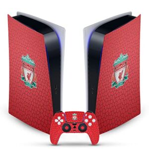 Head Case Designs Officially Licensed Liverpool Football Club Crest Red Mosaic Art Vinyl Faceplate Gaming Skin Decal Compatible With Sony PlayStation 5 PS5 Digital Console and DualSense Controller