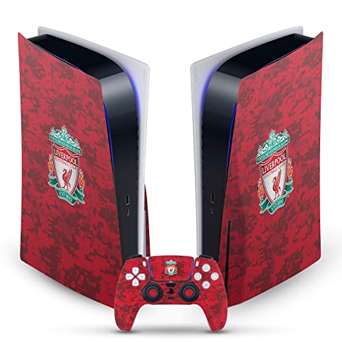 Head Case Designs Officially Licensed Liverpool Football Club Crest Red Camouflage Art Vinyl Faceplate Gaming Skin Decal Compatible With Sony PlayStation 5 PS5 Disc Console & DualSense Controller | The Storepaperoomates Retail Market - Fast Affordable Shopping