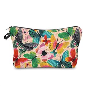 Cosmetic Bags for Women Small Colorful Butterfly Makeup Bag for Purse Travel Toiletry Bag Accessories Organizer Zipper Pouch Gift Idea