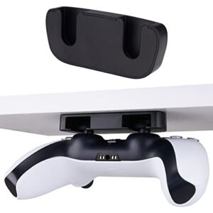 PlayVital Under Desk Controller Stand for ps5, Controller Table Mount for ps4 Controller, Controller Desk Holder Controller Organizer Display Stand Gaming Accessories for ps5/4 – Black