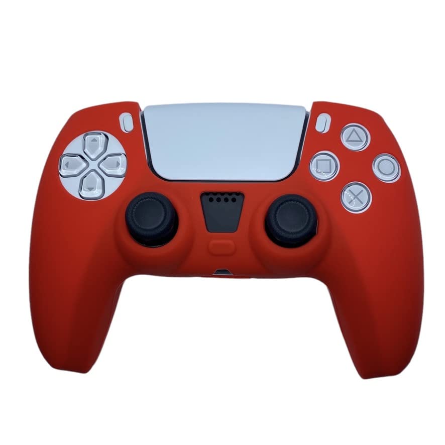 JenDore PS5 Controller Red Smooth Front Silicone Protective Cover Shell | The Storepaperoomates Retail Market - Fast Affordable Shopping