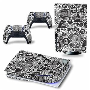 WREXIL LEEWEE for PS5 Skin Disc Edition & Digital Edition Console and Controller Vinyl Cover Skins Wraps Scratch Resistant, Compatible 18787 No Foaming (Size : Digital Edition)