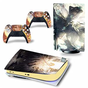 WREXIL LEEWEE for PS5 Skin Disc Edition & Digital Edition Console and Controller Vinyl Cover Skins Wraps Scratch Resistant, Compatible 19935 No Foaming (Size : Disc Version)