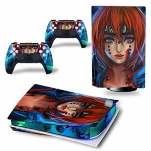 WREXIL LEEWEE for PS5 Skin Disc Edition & Digital Edition Console and Controller Vinyl Cover Skins Wraps Scratch Resistant, Compatible 18547 No Foaming (Size : Disc Version)