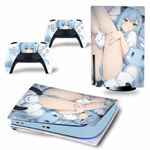 WREXIL LEEWEE for PS5 Skin Disc Edition & Digital Edition Console and Controller Vinyl Cover Skins Wraps Scratch Resistant, Compatible 68965 No Foaming (Size : Disc Version)