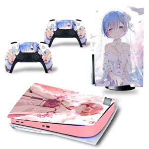 WREXIL LEEWEE for PS5 Skin Disc Edition & Digital Edition Console and Controller Vinyl Cover Skins Wraps Scratch Resistant, Compatible 29428 No Foaming (Size : Disc Version)