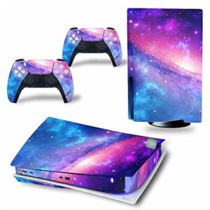 WREXIL LEEWEE for PS5 Skin Disc Edition & Digital Edition Console and Controller Vinyl Cover Skins Wraps Scratch Resistant, Compatible with for PS5 364492 No Foaming (Size : Disc Version)