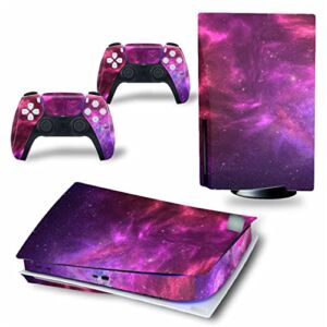WREXIL LEEWEE for PS5 Skin Disc Edition & Digital Edition Console and Controller Vinyl Cover Skins Wraps Scratch Resistant, Compatible 96701 No Foaming (Size : Disc Version)