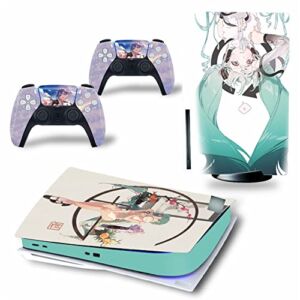 WREXIL LEEWEE for PS5 Skin Disc Edition & Digital Edition Console and Controller Vinyl Cover Skins Wraps Scratch Resistant, Compatible 71085 No Foaming (Size : Digital Edition)