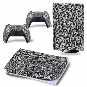 WREXIL LEEWEE for PS5 Skin Disc Edition & Digital Edition Console and Controller Vinyl Cover Skins Wraps Scratch Resistant, Compatible 70992 No Foaming (Size : Disc Version)