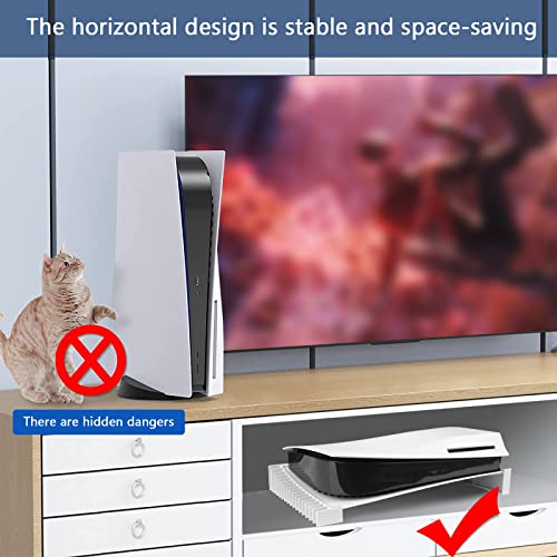 Geekria Horizontal Stand Compatible with PS5 Console, PS5 Accessories Base Holder Compatible with Playstation 5 Digital & Disc Editions, PS5 Stand, PS5 Console Playstation Stand (White) | The Storepaperoomates Retail Market - Fast Affordable Shopping
