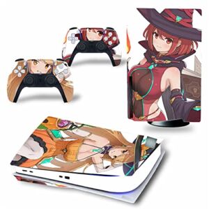 Top factory BUCEN for PS5 Skin Disc Edition & Digital Edition Console and Controller Vinyl Cover Skins Wraps Scratch Resistant, Compatible 04972 Anti Scratch (Size : Digital Edition)