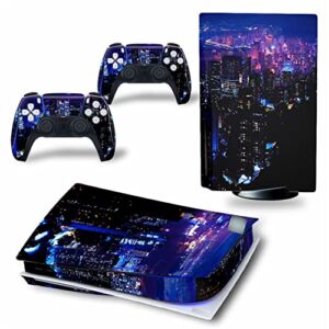 WREXIL LEEWEE for PS5 Skin Disc Edition & Digital Edition Console and Controller Vinyl Cover Skins Wraps Scratch Resistant, Compatible with for PS5 851697 No Foaming (Size : Digital Edition)