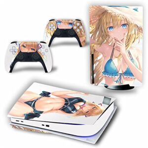 WREXIL LEEWEE for PS5 Skin Disc Edition & Digital Edition Console and Controller Vinyl Cover Skins Wraps Scratch Resistant, Compatible with for PS5 354932 No Foaming (Size : Digital Edition)