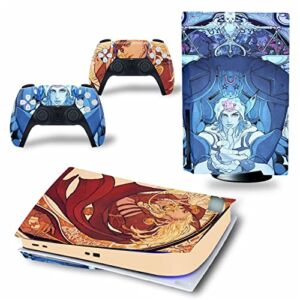 WREXIL LEEWEE for PS5 Skin Disc Edition & Digital Edition Console and Controller Vinyl Cover Skins Wraps Scratch Resistant, Compatible 12177 No Foaming (Size : Disc Version)