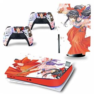 WREXIL LEEWEE for PS5 Skin Disc Edition & Digital Edition Console and Controller Vinyl Cover Skins Wraps Scratch Resistant, Compatible with for PS5 350625 No Foaming (Size : Disc Version)