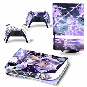 WREXIL LEEWEE for PS5 Skin Disc Edition & Digital Edition Console and Controller Vinyl Cover Skins Wraps Scratch Resistant, Compatible 71193 No Foaming (Size : Digital Edition)