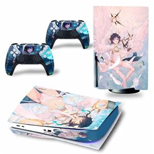 WREXIL LEEWEE for PS5 Skin Disc Edition & Digital Edition Console and Controller Vinyl Cover Skins Wraps Scratch Resistant, Compatible with for PS5 561247 No Foaming (Size : Digital Edition)
