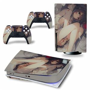 WREXIL LEEWEE for PS5 Skin Disc Edition & Digital Edition Console and Controller Vinyl Cover Skins Wraps Scratch Resistant, Compatible with for PS5 184061 No Foaming (Size : Disc Version)