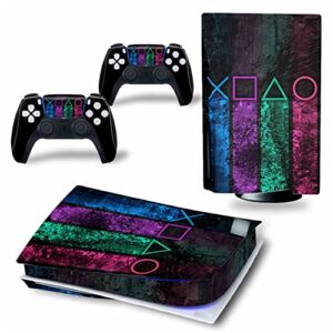 WREXIL LEEWEE for PS5 Skin Disc Edition & Digital Edition Console and Controller Vinyl Cover Skins Wraps Scratch Resistant, Compatible with for PS5 164089 No Foaming (Size : Digital Edition)
