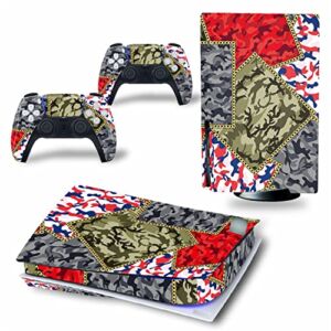 WREXIL LEEWEE for PS5 Skin Disc Edition & Digital Edition Console and Controller Vinyl Cover Skins Wraps Scratch Resistant, Compatible with for PS5 559314 No Foaming (Size : Disc Version)