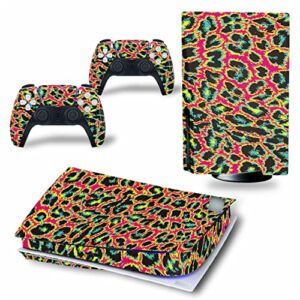 WREXIL LEEWEE for PS5 Skin Disc Edition & Digital Edition Console and Controller Vinyl Cover Skins Wraps Scratch Resistant, Compatible with for PS5 857509 No Foaming (Size : Disc Version)