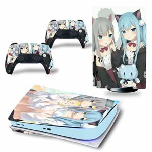 WREXIL LEEWEE for PS5 Skin Disc Edition & Digital Edition Console and Controller Vinyl Cover Skins Wraps Scratch Resistant, Compatible with for PS5 548069 No Foaming (Size : Digital Edition)