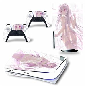 WREXIL LEEWEE for PS5 Skin Disc Edition & Digital Edition Console and Controller Vinyl Cover Skins Wraps Scratch Resistant, Compatible 66031 No Foaming (Size : Disc Version)