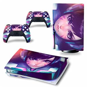 WREXIL LEEWEE for PS5 Skin Disc Edition & Digital Edition Console and Controller Vinyl Cover Skins Wraps Scratch Resistant, Compatible with for PS5 525426 No Foaming (Size : Digital Edition)