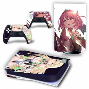 WREXIL LEEWEE for PS5 Skin Disc Edition & Digital Edition Console and Controller Vinyl Cover Skins Wraps Scratch Resistant, Compatible with for PS5 560502 No Foaming (Size : Digital Edition)