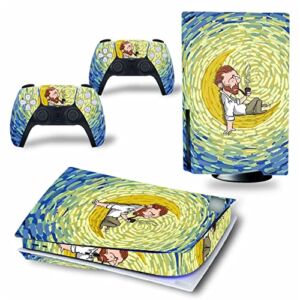WREXIL LEEWEE for PS5 Skin Disc Edition & Digital Edition Console and Controller Vinyl Cover Skins Wraps Scratch Resistant, Compatible with for PS5 847984 No Foaming (Size : Digital Edition)