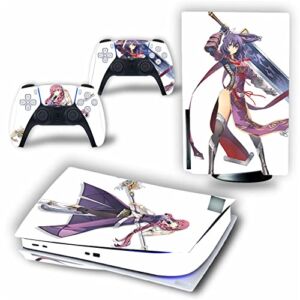 WREXIL LEEWEE for PS5 Skin Disc Edition & Digital Edition Console and Controller Vinyl Cover Skins Wraps Scratch Resistant, Compatible with for PS5 540601 No Foaming (Size : Digital Edition)