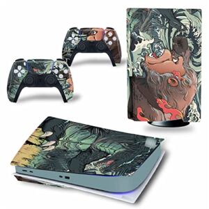 WREXIL LEEWEE for PS5 Skin Disc Edition & Digital Edition Console and Controller Vinyl Cover Skins Wraps Scratch Resistant, Compatible with for PS5 350272 No Foaming (Size : Disc Version)