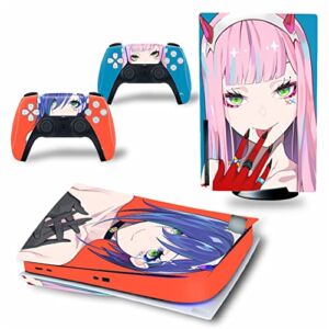 WREXIL LEEWEE for PS5 Skin Disc Edition & Digital Edition Console and Controller Vinyl Cover Skins Wraps Scratch Resistant, Compatible with for PS5 858072 No Foaming (Size : Disc Version)