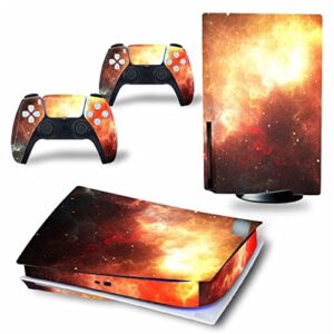 WREXIL LEEWEE for PS5 Skin Disc Edition & Digital Edition Console and Controller Vinyl Cover Skins Wraps Scratch Resistant, Compatible with for PS5 549451 No Foaming (Size : Disc Version)