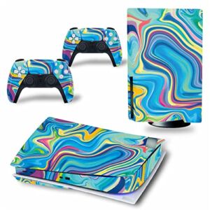WREXIL LEEWEE for PS5 Skin Disc Edition & Digital Edition Console and Controller Vinyl Cover Skins Wraps Scratch Resistant, Compatible with for PS5 525083 No Foaming (Size : Disc Version)