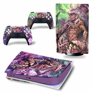 WREXIL LEEWEE for PS5 Skin Disc Edition & Digital Edition Console and Controller Vinyl Cover Skins Wraps Scratch Resistant, Compatible with for PS5 547142 No Foaming (Size : Disc Version)