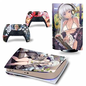 WREXIL LEEWEE for PS5 Skin Disc Edition & Digital Edition Console and Controller Vinyl Cover Skins Wraps Scratch Resistant, Compatible with for PS5 353219 No Foaming (Size : Digital Edition)