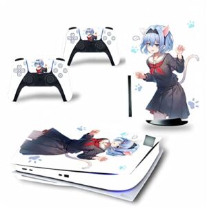 WREXIL LEEWEE for PS5 Skin Disc Edition & Digital Edition Console and Controller Vinyl Cover Skins Wraps Scratch Resistant, Compatible 44749 No Foaming (Size : Digital Edition)