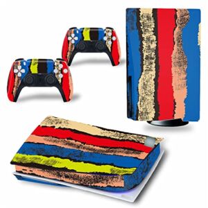WREXIL LEEWEE for PS5 Skin Disc Edition & Digital Edition Console and Controller Vinyl Cover Skins Wraps Scratch Resistant, Compatible with for PS5 911500 No Foaming (Size : Disc Version)