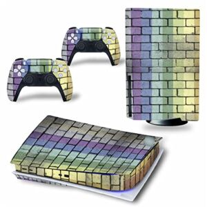 WREXIL LEEWEE for PS5 Skin Disc Edition & Digital Edition Console and Controller Vinyl Cover Skins Wraps Scratch Resistant, Compatible with for PS5 896322 No Foaming (Size : Disc Version)