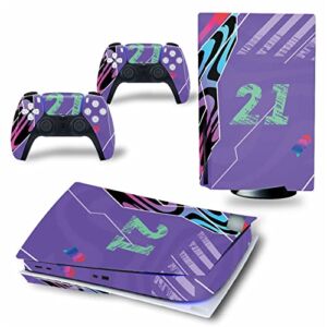 WREXIL LEEWEE for PS5 Skin Disc Edition & Digital Edition Console and Controller Vinyl Cover Skins Wraps Scratch Resistant, Compatible 46433 No Foaming (Size : Digital Edition)