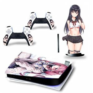 WREXIL LEEWEE for PS5 Skin Disc Edition & Digital Edition Console and Controller Vinyl Cover Skins Wraps Scratch Resistant, Compatible with for PS5 537763 No Foaming (Size : Disc Version)