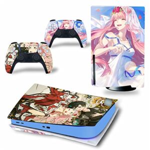 WREXIL LEEWEE for PS5 Skin Disc Edition & Digital Edition Console and Controller Vinyl Cover Skins Wraps Scratch Resistant, Compatible 26724 No Foaming (Size : Digital Edition)