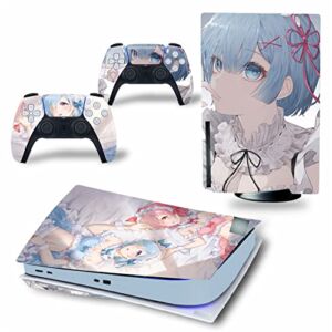 WREXIL LEEWEE for PS5 Skin Disc Edition & Digital Edition Console and Controller Vinyl Cover Skins Wraps Scratch Resistant, Compatible with for PS5 173144 No Foaming (Size : Digital Edition)