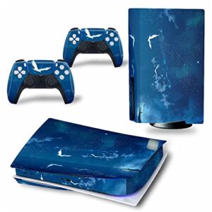 WREXIL LEEWEE for PS5 Skin Disc Edition & Digital Edition Console and Controller Vinyl Cover Skins Wraps Scratch Resistant, Compatible with for PS5 183861 No Foaming (Size : Disc Version)