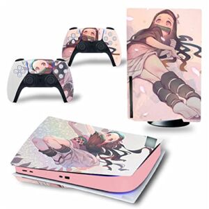 WREXIL LEEWEE for PS5 Skin Disc Edition & Digital Edition Console and Controller Vinyl Cover Skins Wraps Scratch Resistant, Compatible with for PS5 559778 No Foaming (Size : Disc Version)