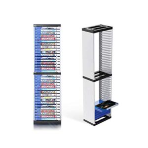 Video Game Storage Stand Tower for PS5/ PS4/ PS3/ Xbox Series S & X/ Xbox one Game, Universal Game Disc Holder Vertical Stand Organizer Tower