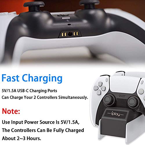 Playstation5 Controller Charger Stand – with Silicone Protective Cover Fast Charging for Playstation 5 DualSense Gamepad Controller, USB Type-C Fast Charging Cable | The Storepaperoomates Retail Market - Fast Affordable Shopping